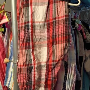 Victoria's Secret Womans Plaid Shorts - Red, Pink, Black, White